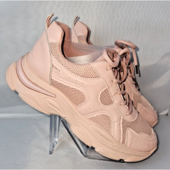 Women's pink sneakers lace up size 8 - Picture 10 of 14